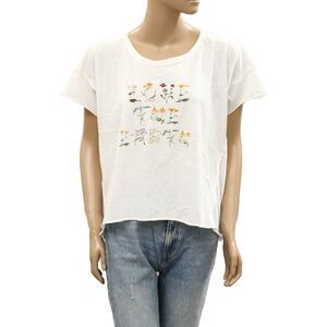 Anthropologie Lauren Filzenger Love The Earth Floral Tee Blouse Top M 287533